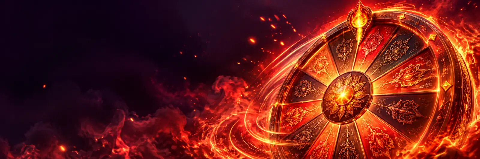 Fireball Fire Wheel szerencsekerék – illusztráció